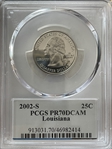 2002-S 25C Louisiana PR70DCAM
