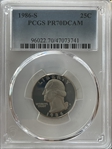 1986-S 25C PR70DCAM