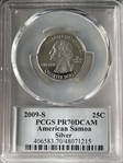 2009-S 25C American Samoa Silver PR70DCAM