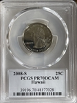 2008-S 25C Hawaii PR70DCAM