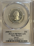 2008-S 25C New Mexico Silver PR70DCAM
