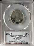2003-S 25C Arkansas Silver PR70DCAM