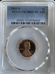 2003-S 1C PR70DCAM
