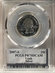 2007-S 25C Utah Silver PR70DCAM