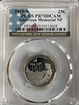 2019-S 25C American Memorial NP PR70DCAM