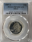 1997-S 25C Silver PR70DCAM
