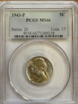 1943-P 5C MS66