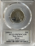 1999-S 25C New Jersey Silver PR70DCAM