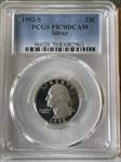 1992-S 25C Silver PR70DCAM