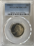 1990-S 25C PR70DCAM