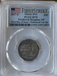 2017-S 25C Frederick Douglass NP Enhanced Unc Set FDI Denver ANA SP70