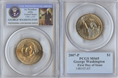 2007-P $1 George Washington First Day of Issue MS65