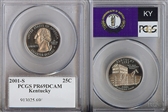 2001-S 25C Kentucky PR69DCAM