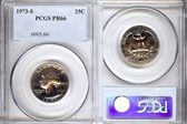 1973-S 25C PR66