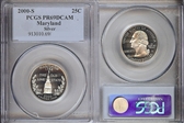 2000-S 25C Maryland Silver PR69DCAM