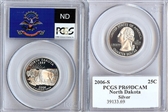 2006-S 25C North Dakota Silver PR69DCAM