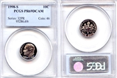 1998-S 10C PR69DCAM