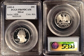 1992-S 25C Silver PR69DCAM