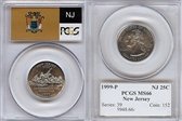 1999-P 25C New Jersey MS66