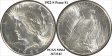 1922-S $1 MS64