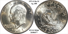 1971-S $1 Silver MS66
