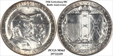 1936 50C Gettysburg MS63