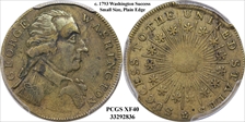 (1790s) Medal Washington-Success Small, Plain Edge XF40
