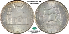 1936 50C Delaware MS66