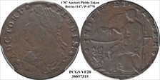 1787 Tkn 1/2P Auctori Plebis VF25BN