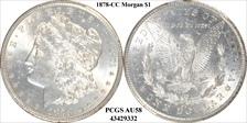 1878-CC $1 AU58