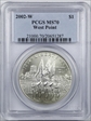 2002-W $1 West Point MS70