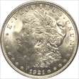 1921 $1 Morgan AU58