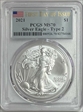 2021 $1 Silver Eagle - Type 2 First Day of Issue MS70