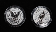 2023-S $1 Morgan Dollar Rev PR Two-Coin Reverse Proof Set MS69