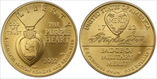 2022-W $5 National Purple Heart Hall of Honor MS70
