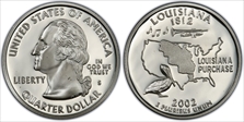 2002-S 25C Louisiana Silver PR70DCAM