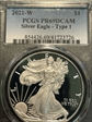 2021-W  $1 Silver Eagle - Type 1 PR69DCAM