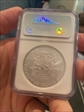 2008-W $1 Burnished Silver Eagle MS70