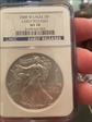 2008-W $1 Burnished Silver Eagle MS70