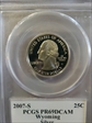 2007-S 25C Wyoming Silver PR69DCAM