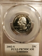 2002-S 25C Louisiana PR70DCAM