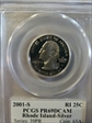 2001-S 25C Rhode Island Silver PR69DCAM