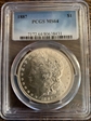 1887 $1 MS64