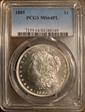 1885 $1 MS64PL