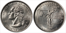 1999-P 25C Pennsylvania MS65