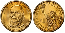 2008-P $1 John Quincy Adams Position A MS66