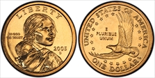 2005-D SAC$1 MS66
