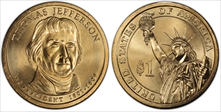 2007-D $1 Thomas Jefferson Position B - First Day of Issue MS66