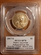 2017-S $1 Sequoyah Enhanced Unc Set FDI Denver ANA SP70