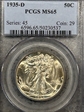 1935-D 50C MS65